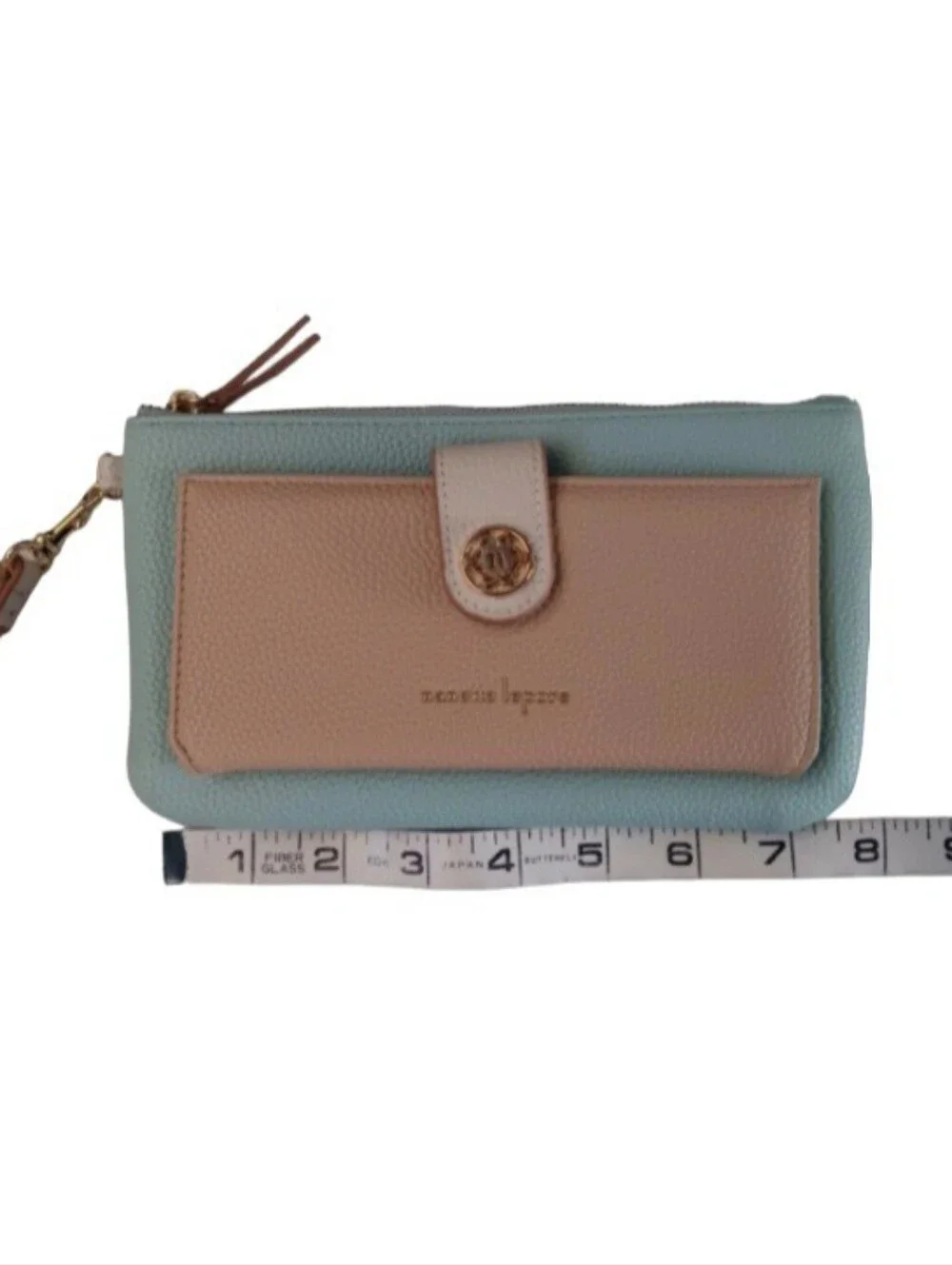Nanette Lepore Wristlet Clutch Wallet | EUC | Mint & Cream